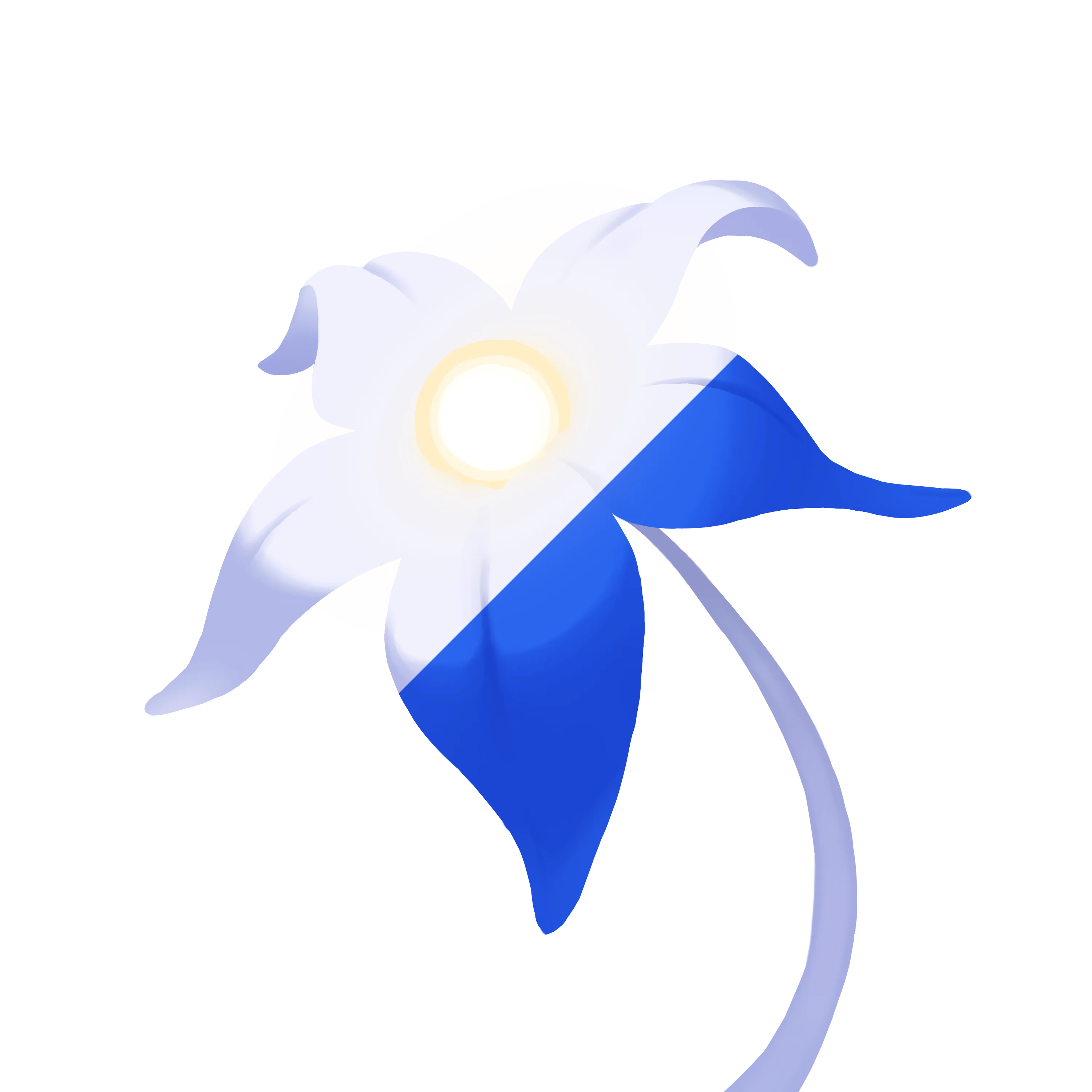 A flower with a sun in the middle